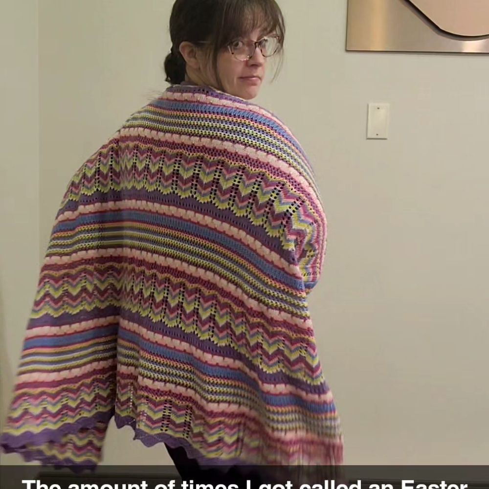 Multicolor Zigzag Knit Sweater